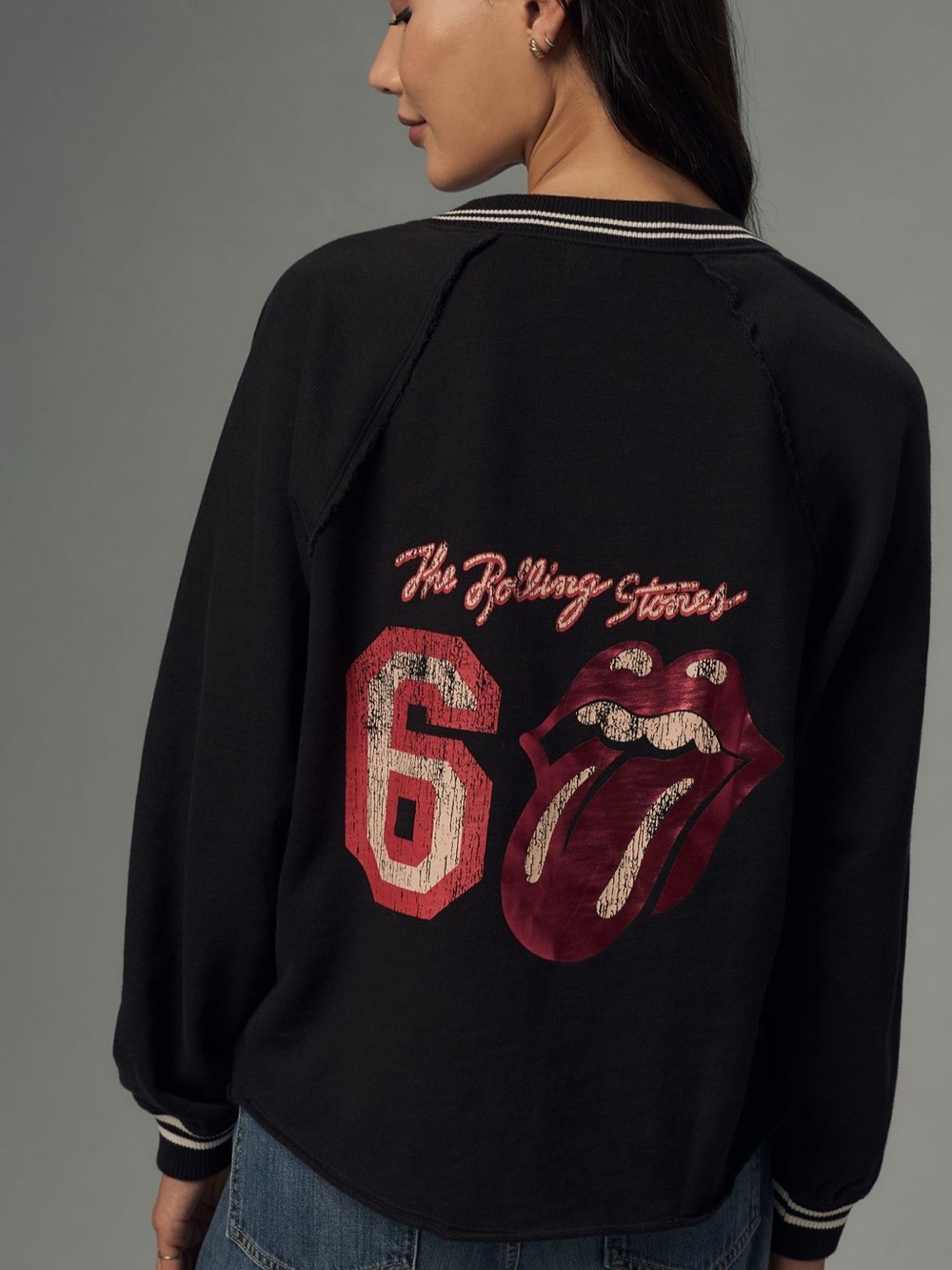 Pilcro X Anthropologie Rolling Stones sweatshirt
